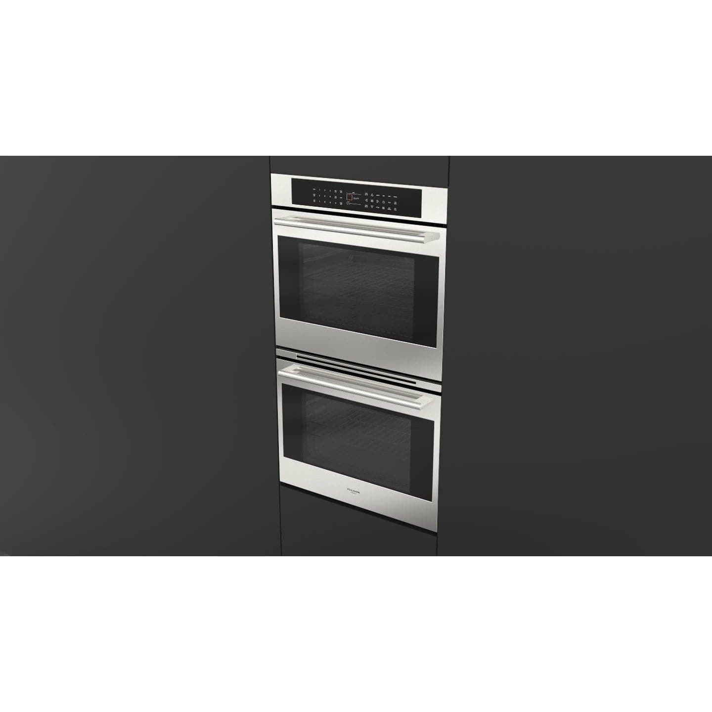 Fulgor Milano Package 30" Electric Double Wall Oven, 36" French Door Refrigerator, 30" Cooktop, 30" Wall Mount Hood and 24" Built-In Dishwasher - F7DP301F6FBM36S2 I Luxury Appliances Direct