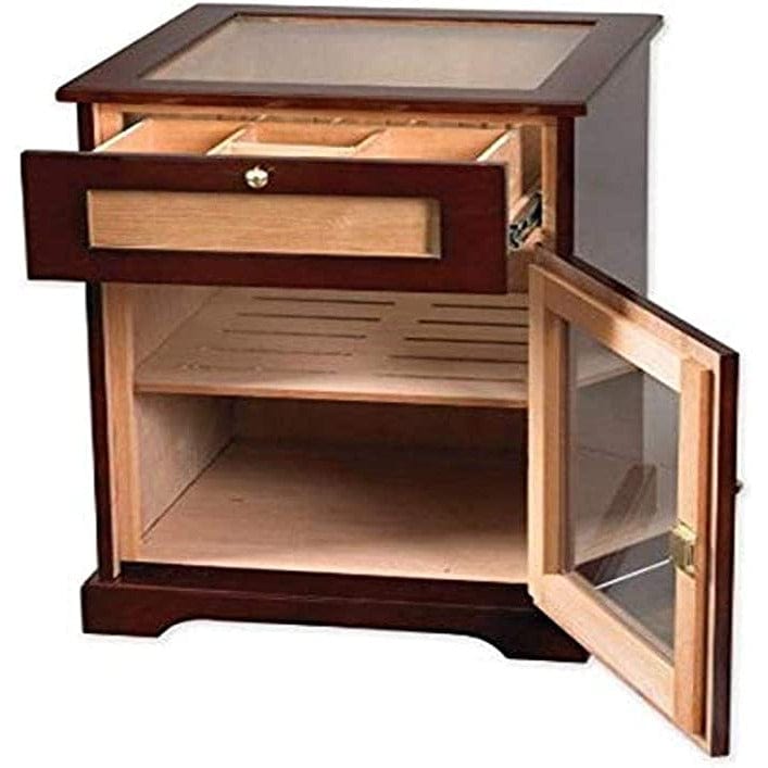 Humidor Supreme Galleria End Table Small Cigar Humidor Cabinet | Holds 600 Cigars HUM-600G I Luxury Appliances Direct