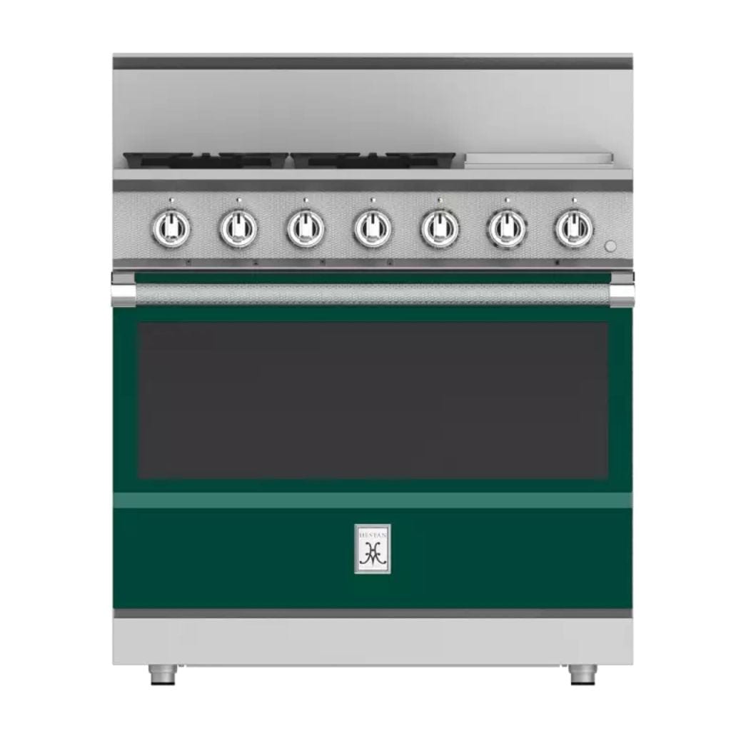 Hestan 36" 4-Burner All Gas Range with 12" Griddle - KRG Series I Luxury Appliances Direct