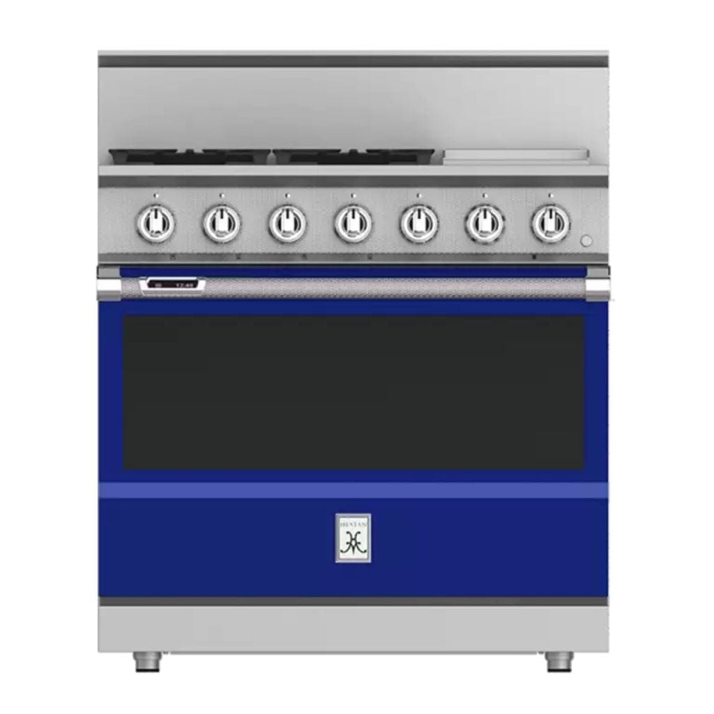 Hestan 36" 4-Burner Dual Fuel Range with 12" Griddle - KRD Series I Luxury Appliances Direct