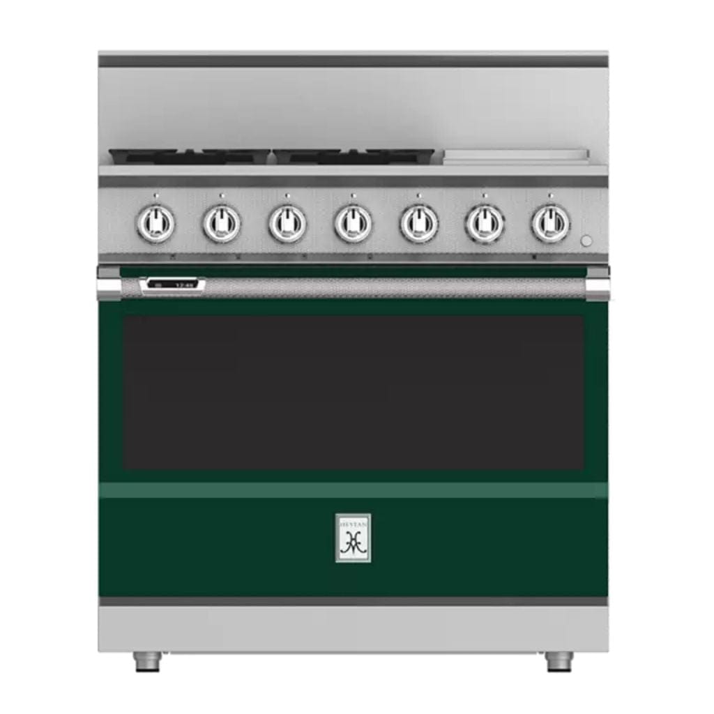Hestan 36" 4-Burner Dual Fuel Range with 12" Griddle - KRD Series I Luxury Appliances Direct