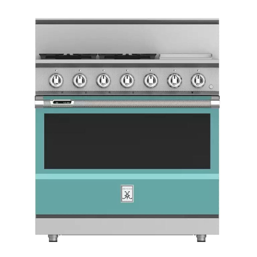 Hestan 36" 4-Burner Dual Fuel Range with 12" Griddle - KRD Series I Luxury Appliances Direct
