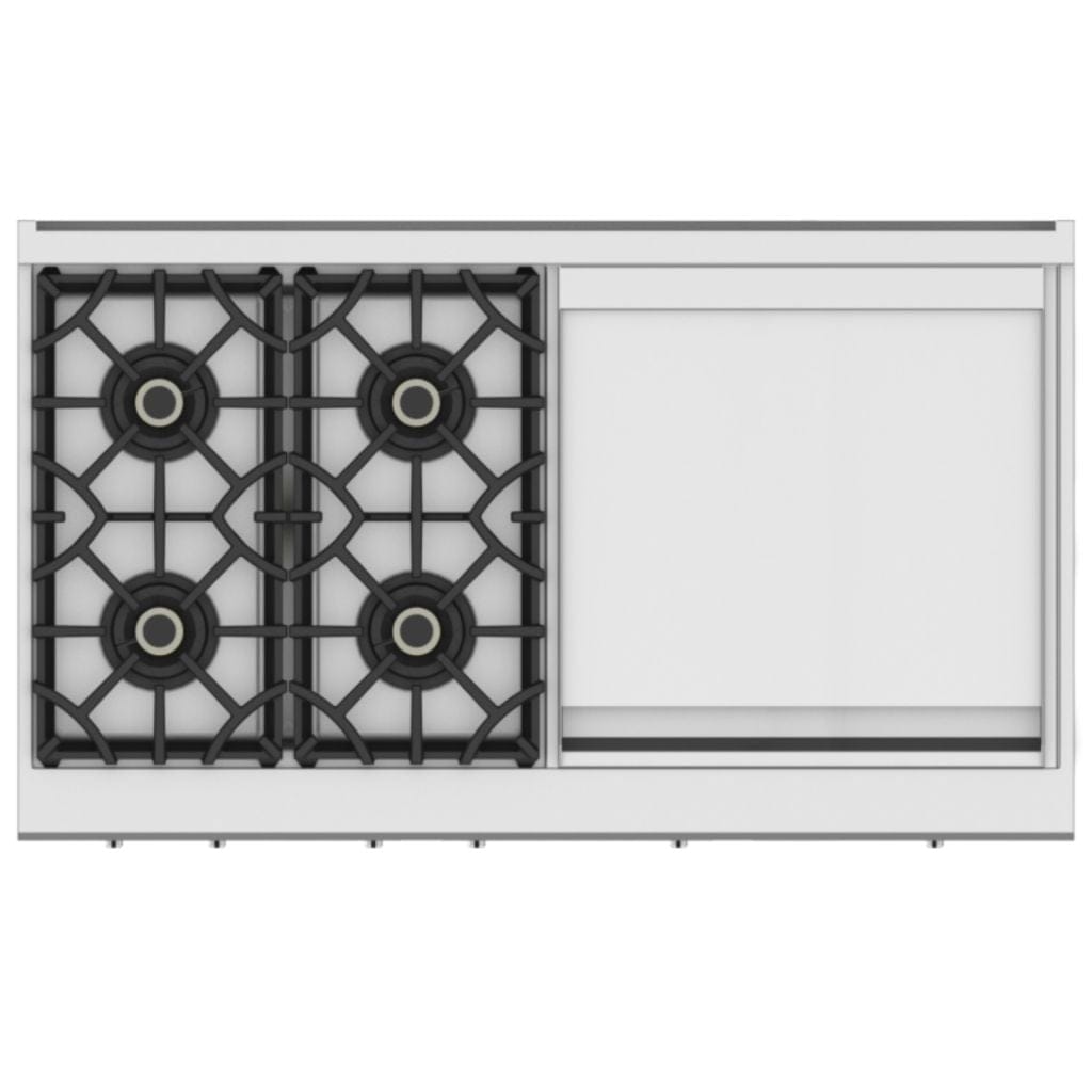 Hestan 48" 4-Burner Rangetop with 24" Griddle - KRT Series I Luxury Appliances Direct