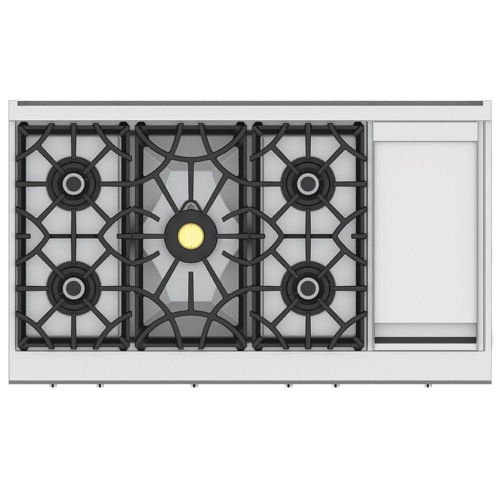 Hestan 48" 5-Burner Rangetop with 12" Griddle - KRT Series I Luxury Appliances Direct
