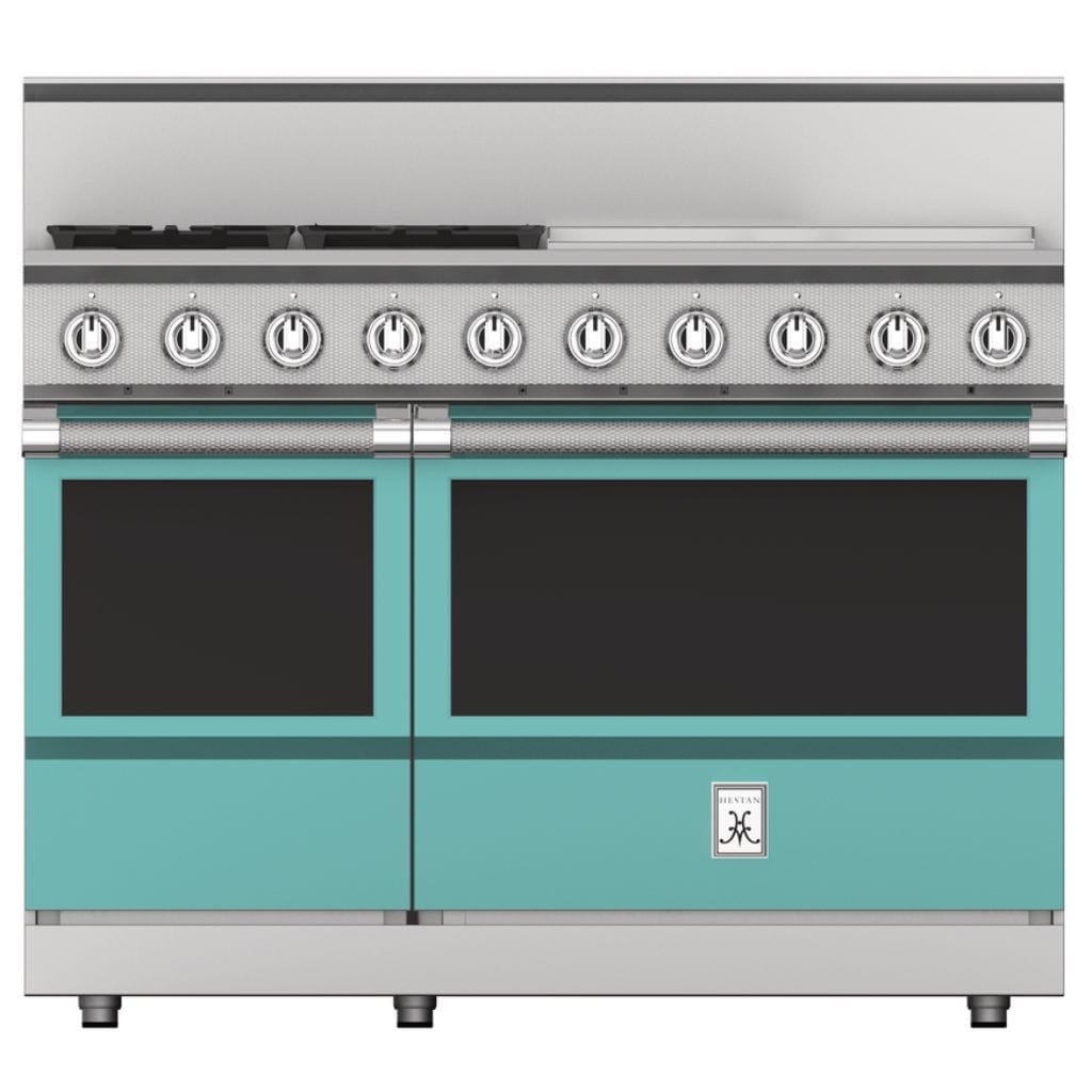 Hestan 48" 5-Burners Gas Range with 24" Griddle I Luxury Appliances Direct