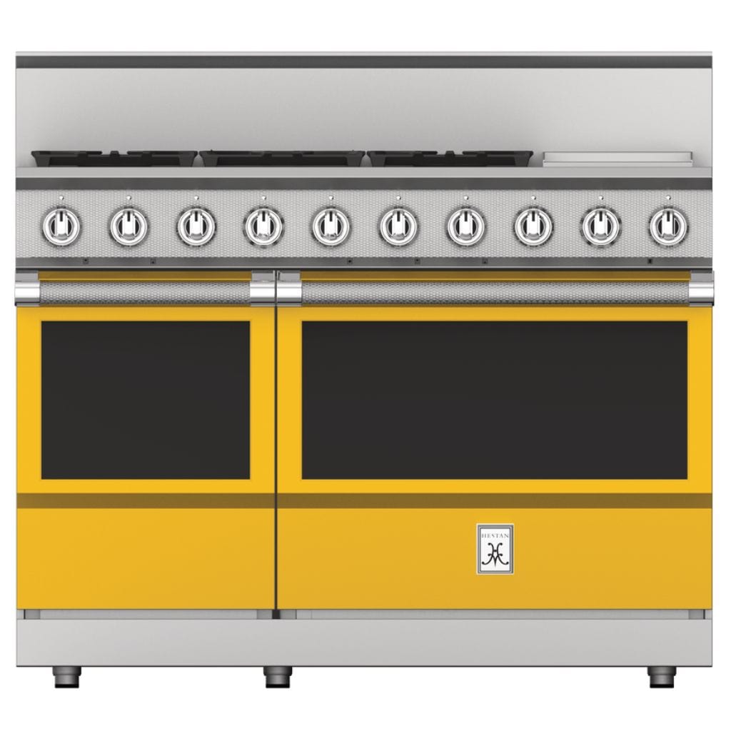 Hestan 48" Gas Range 5 Burners with Griddle I Luxury Appliances Direct