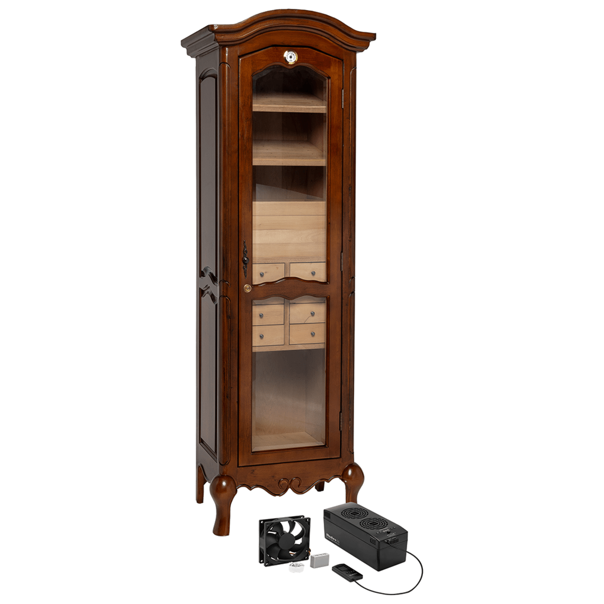 Humidor Supreme 24" Antique Style Cigar Tower HUM-2000-ANTIQUE I Luxury Appliances Direct