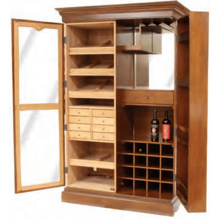 Humidor Supreme 48" Cigar Humidor Wine Rack HUM-CWR-M I Luxury Appliances Direct