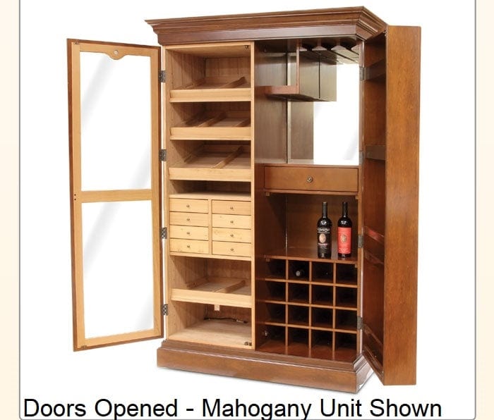 Humidor Supreme 48" Cigar Humidor Wine Rack HUM-CWR-W I Luxury Appliances Direct