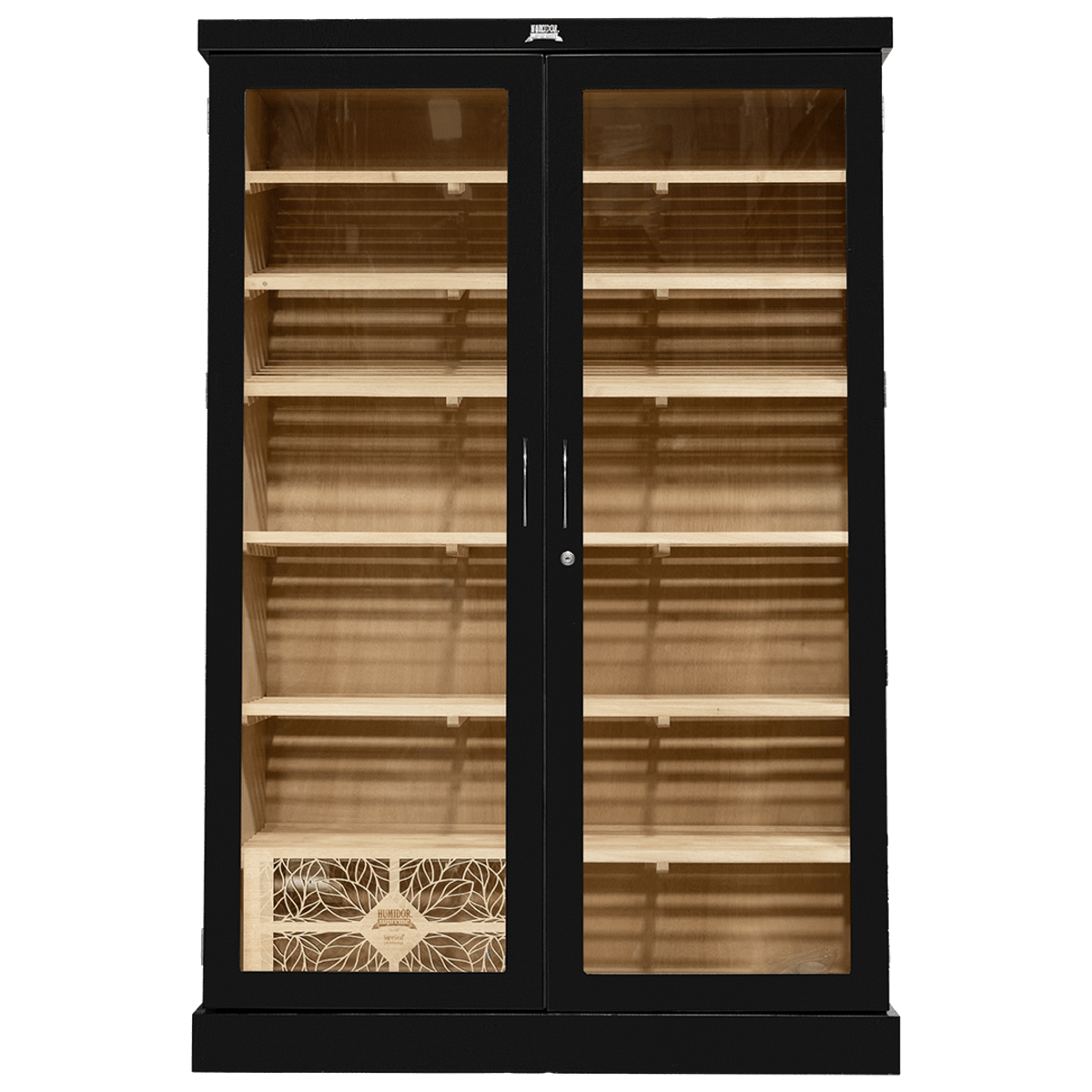 Humidor Supreme 48" Commercial Display Humidor HS-4500-BLK I Luxury Appliances Direct