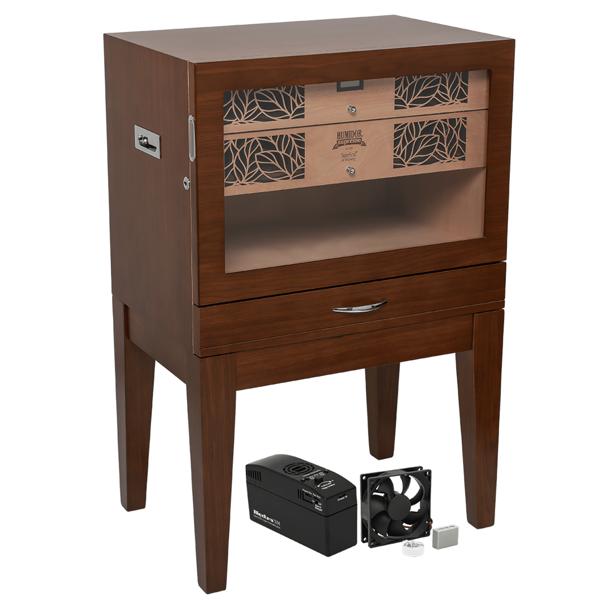 Humidor Supreme Baltazar II End Table Humidor HS-520WAL I Luxury Appliances Direct