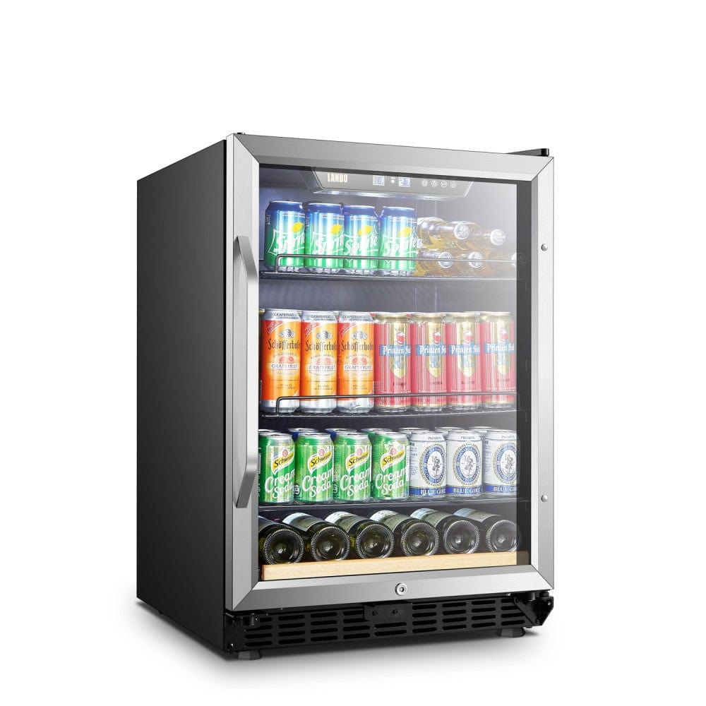 Lanbo 110 Cans 6 Bottles Stainless Steel Beverage Coolers LB148BC I Luxury Appliances Direct