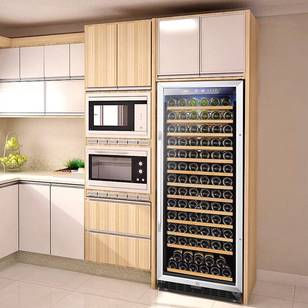 Lanbo 149 Bottles Single Zone Stainless Steel Wine Coolers LW155S I Luxury Appliances Direct