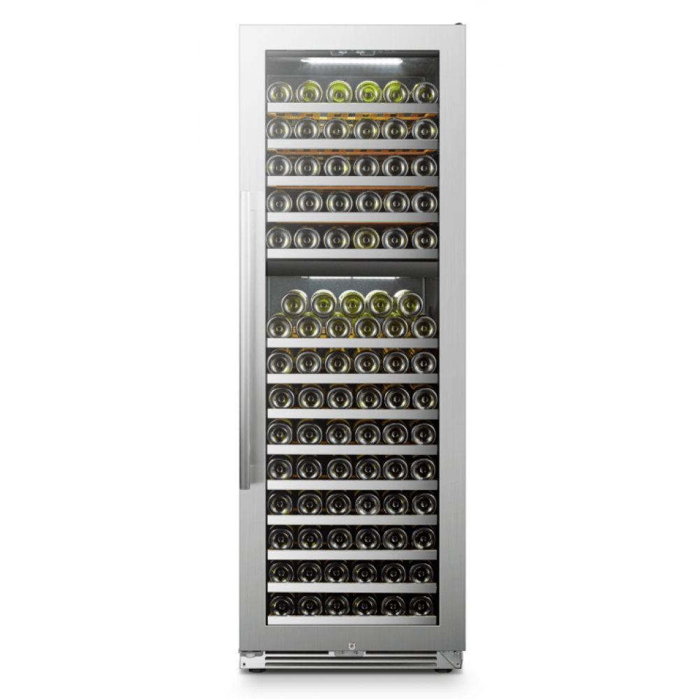 Lanbo 153 Bottles Dual Zone Stainless Steel Wine Coolers LP168D I Luxury Appliances Direct