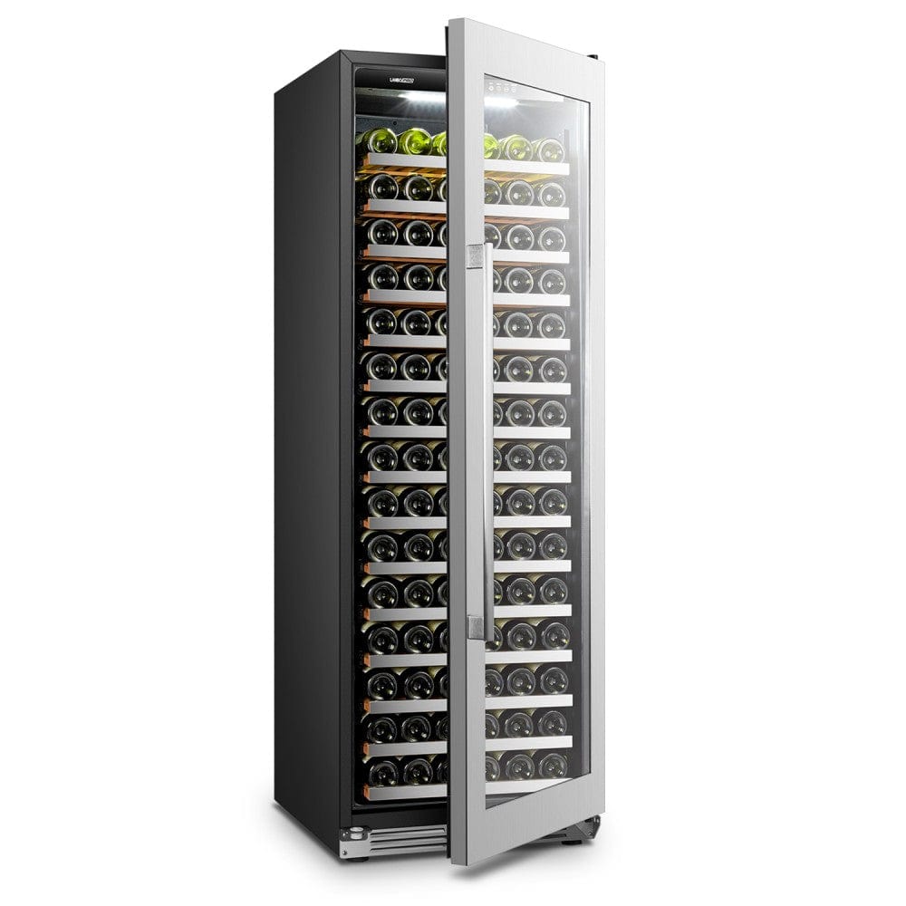 Lanbo 169 Bottles Single Zone Stainless Steel Wine Coolers LP168S I Luxury Appliances Direct