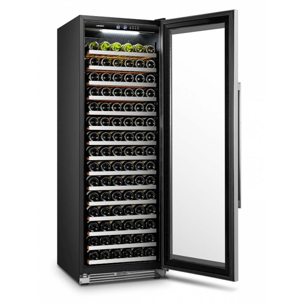 Lanbo 169 Bottles Single Zone Stainless Steel Wine Coolers LP168S I Luxury Appliances Direct