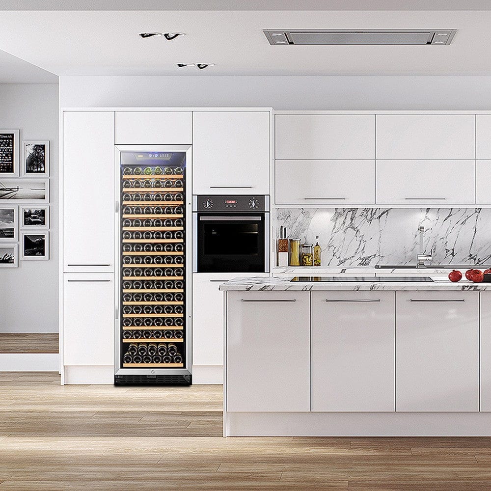 Lanbo 171 Bottles Single Zone Stainless Steel Wine Coolers LW177S I Luxury Appliances Direct