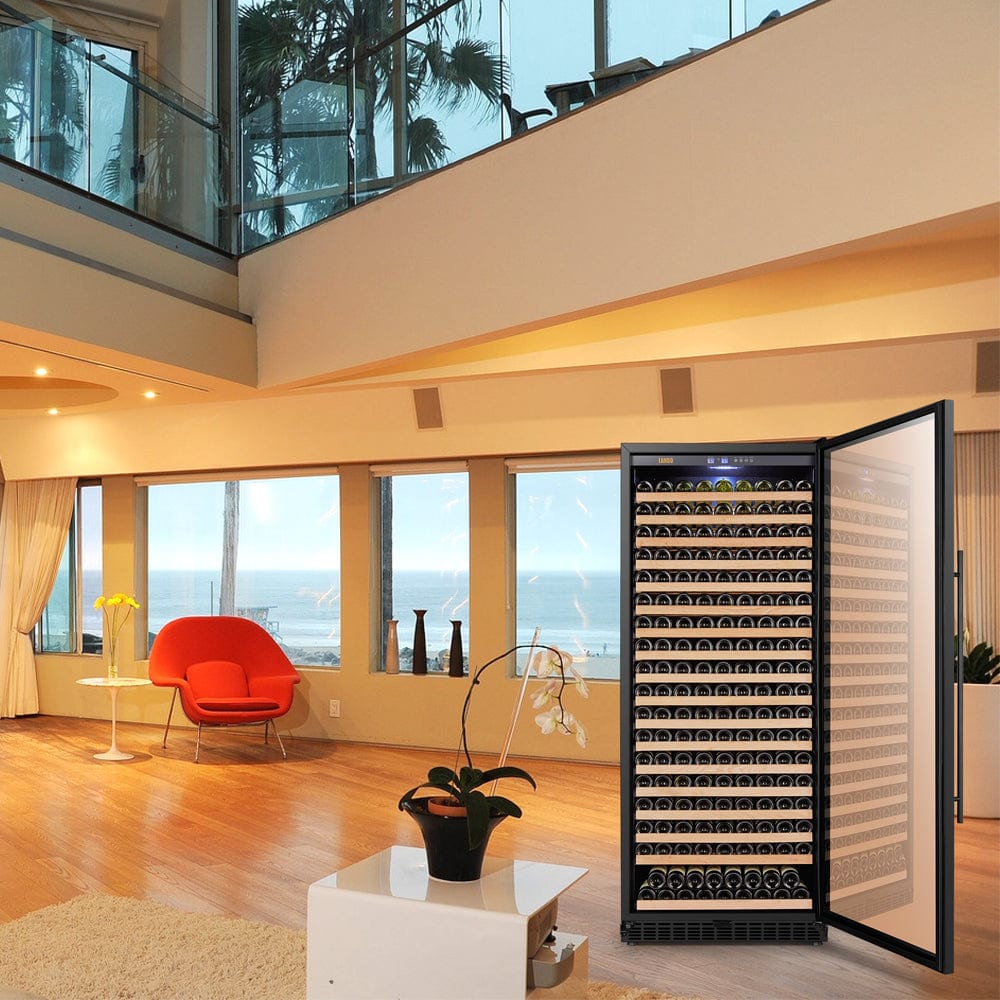 Lanbo 289 Bottles Single Zone Stainless Steel Wine Coolers LW321S I Luxury Appliances Direct