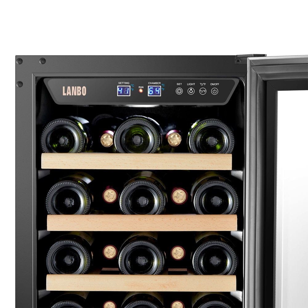 Lanbo 33 Bottle Single Zone Wine Coolers LW33S I Luxury Appliances Direct