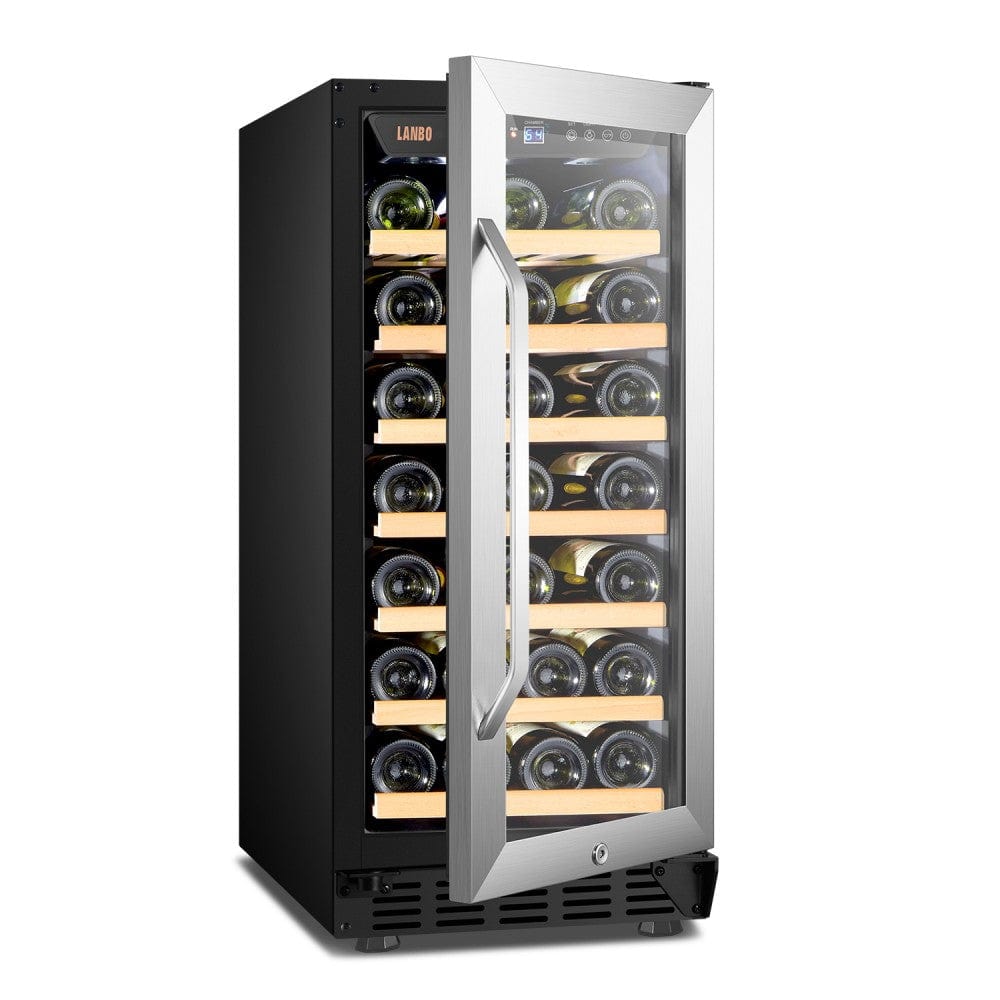 Lanbo 33 Bottle Single Zone Wine Coolers LW33S I Luxury Appliances Direct