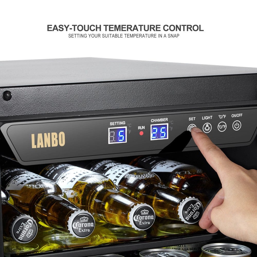 Lanbo 70 Cans Stainless Steel Beverage Coolers LB80BC I Luxury Appliances Direct