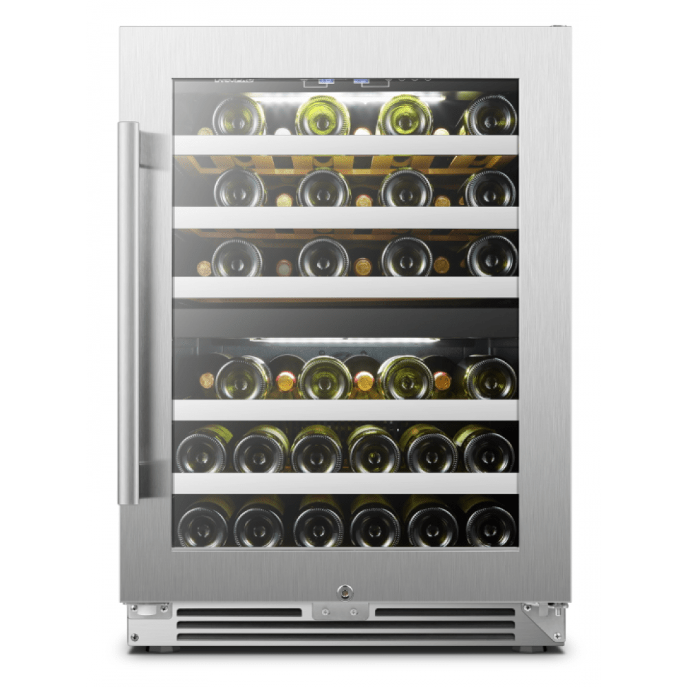Lanbo Pro 44 Bottles Dual Zone Stainless Steel Wine Coolers LP54D I Luxury Appliances Direct