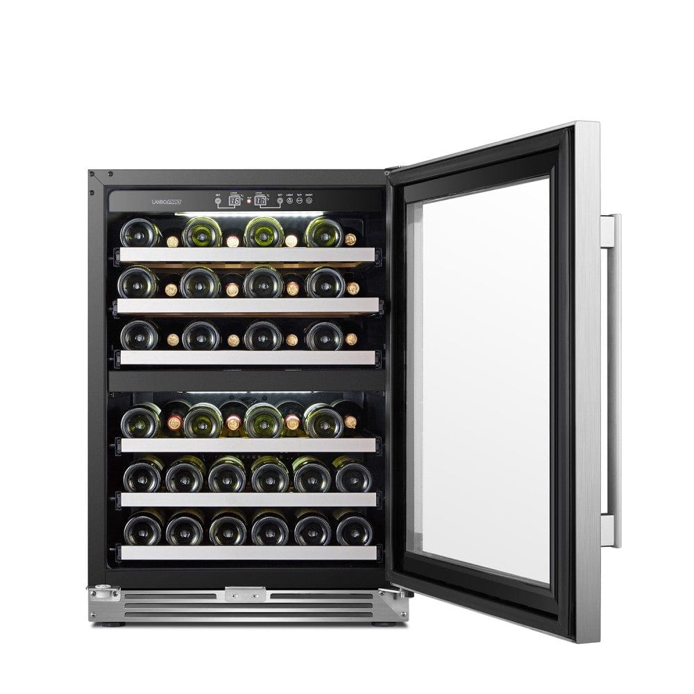 Lanbo Pro 44 Bottles Dual Zone Stainless Steel Wine Coolers LP54D I Luxury Appliances Direct