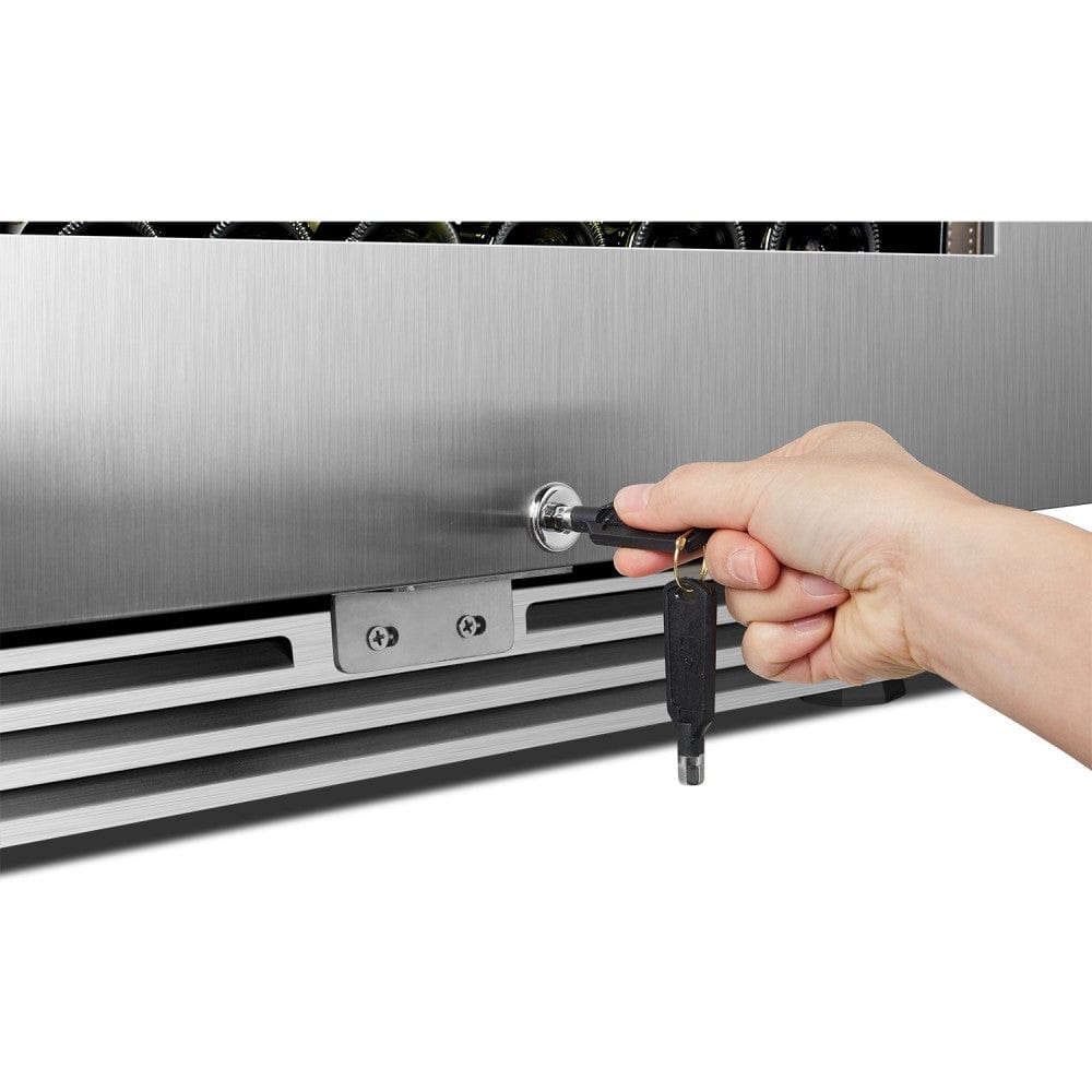 Lanbo Pro 44 Bottles Dual Zone Stainless Steel Wine Coolers LP54D I Luxury Appliances Direct