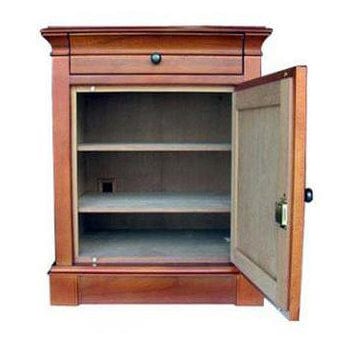 Humidor Supreme Lauderdale End Table Small Cigar Humidor Cabinet | Holds 500 Cigars HUM-LDCAB I Luxury Appliances Direct