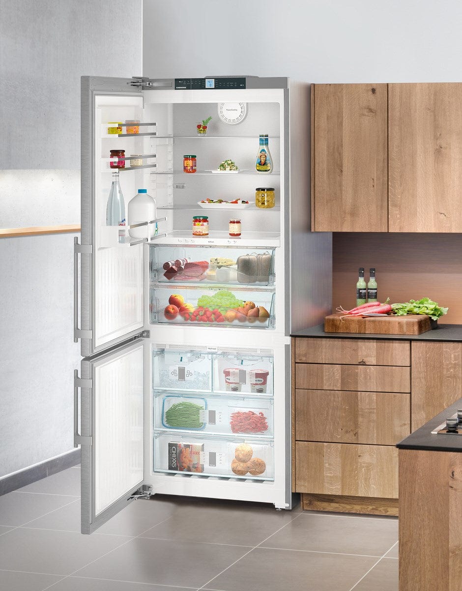 Liebherr 30" Freestanding Left-Double Door Fridge Bottom Mount Freezer CBS 1661 I Luxury Appliances Direct