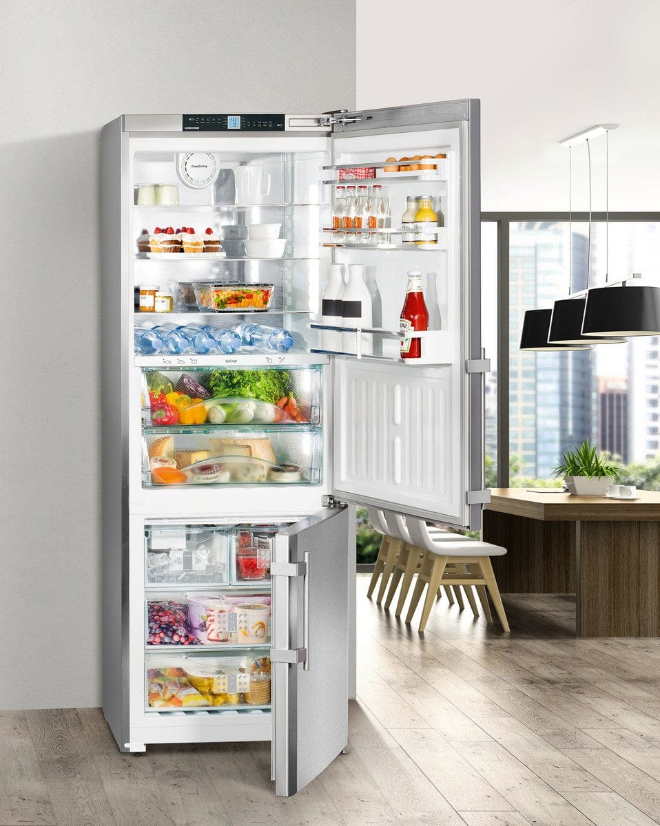 Liebherr 30" Freestanding Right-Double Door Fridge Bottom Mount Freezer SCB7760IM I Luxury Appliances Direct