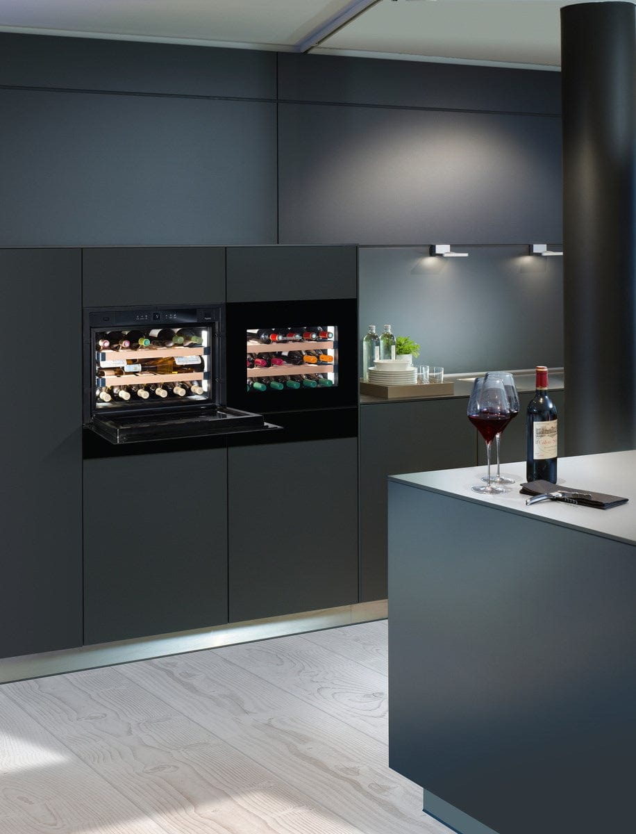 Liebherr HWGB 1803 Built-in Fully Integrated Black Glass Wine Cabinet I Luxury Appliances Direct