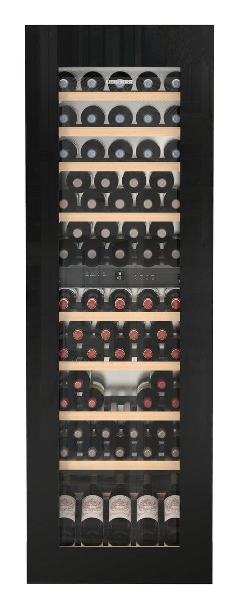 Liebherr HWGB 8300 Built-in Fully Integrated Black Glass Wine Cabinet I Luxury Appliances Direct