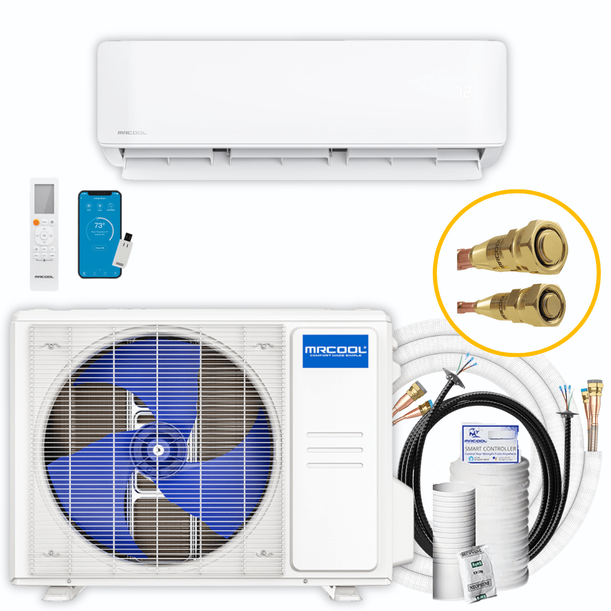 MRCOOL DIY 4th Gen 12K BTU 1 Ton Heat Pump Complete System DIY-12-HP-WM-115C25 I Luxury Appliances Direct