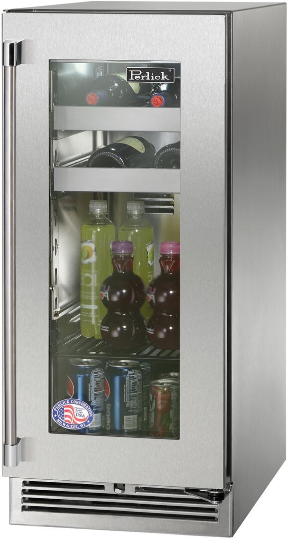 Perlick 15 inch Signature Series 2.8 cu.ft. Beverage Center HP15BS-4-3 I Luxury Appliances Direct