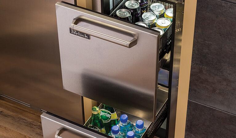 Perlick 15 inch Signature Series 2.8 cu.ft Drawer Refrigerator HP15RS-4-5 I Luxury Appliances Direct