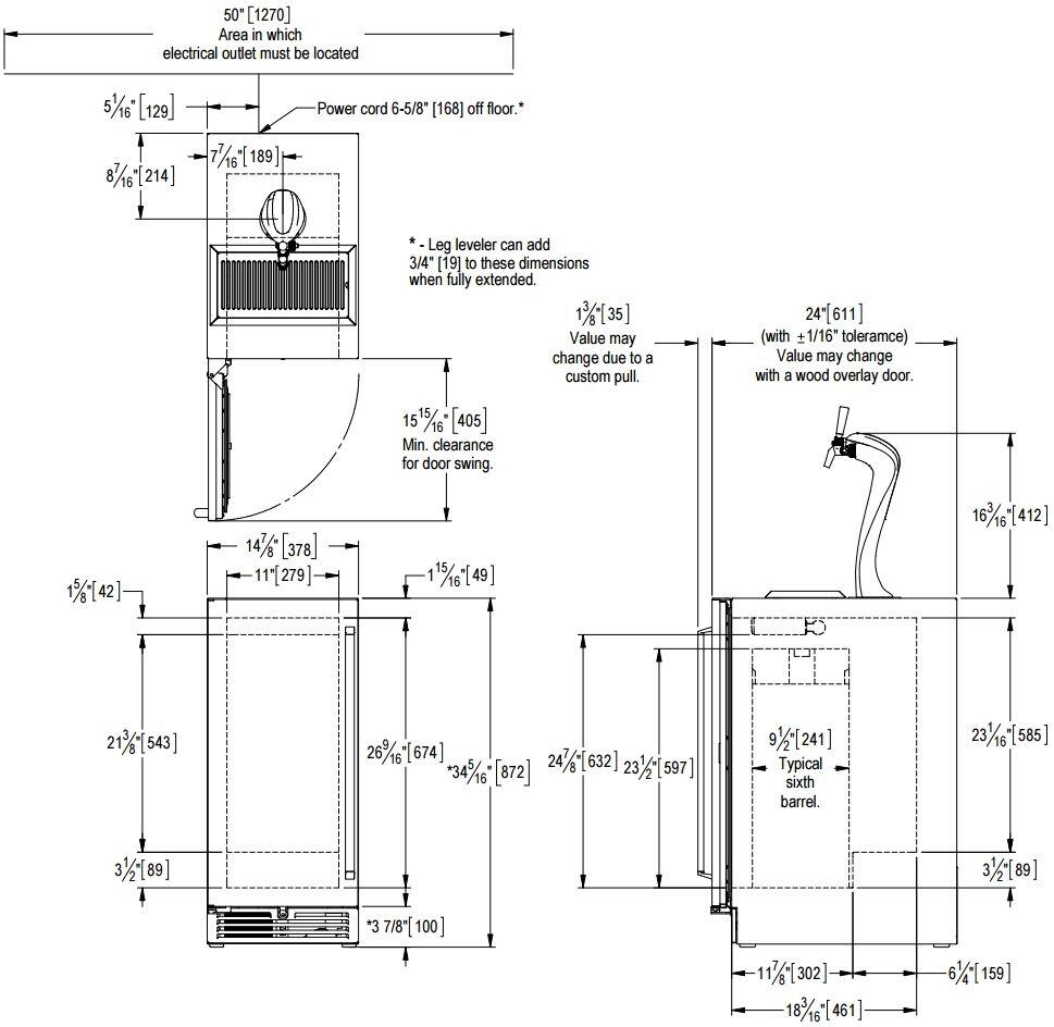 Perlick 15-Inch Signature Series Indoor Beer Dispenser HP15TS-4-1-1A I Luxury Appliances Direct