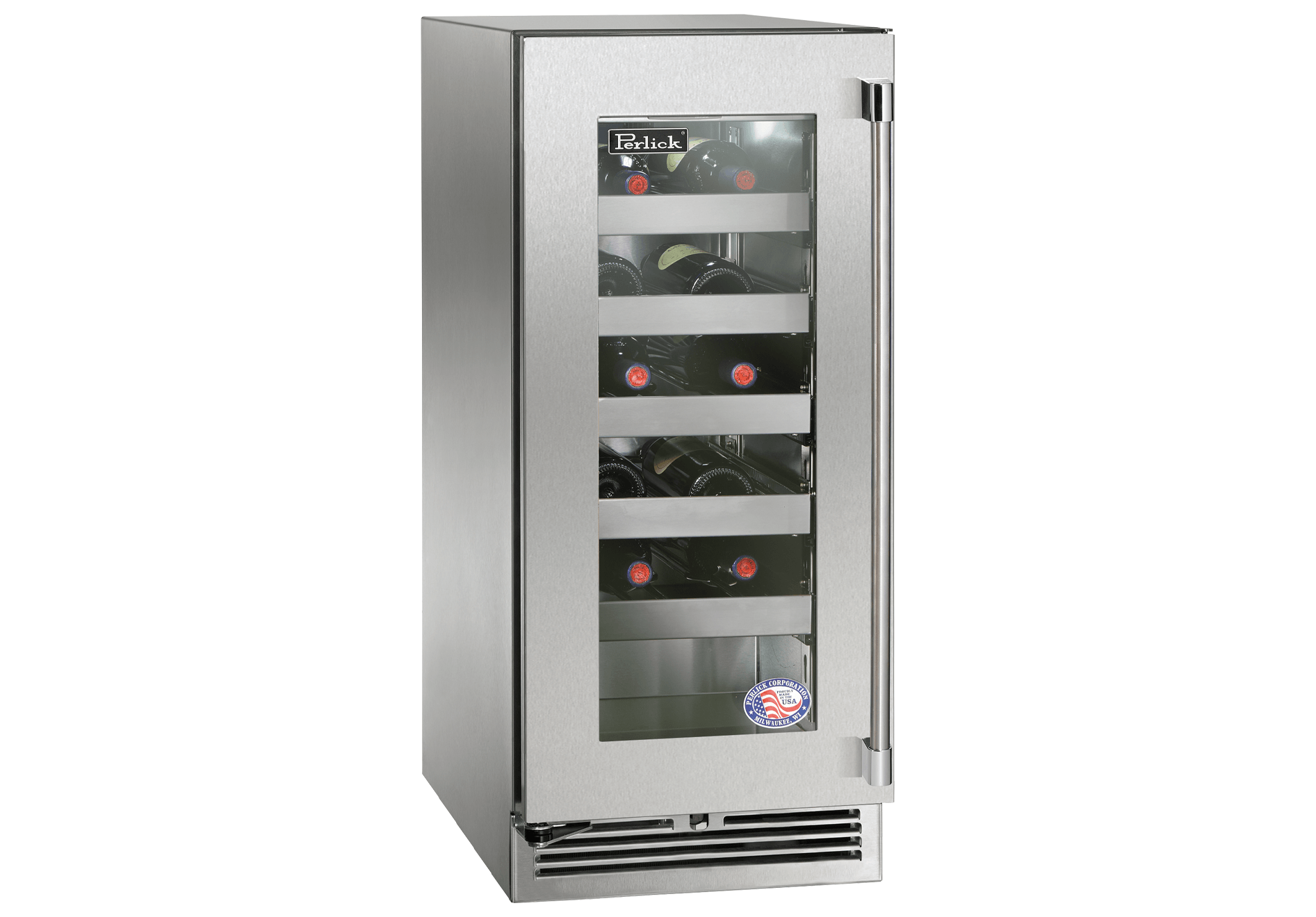 Perlick 15 inch Signature Series Single Zone Wine Cooler HP15WS-4-3 I Luxury Appliances Direct