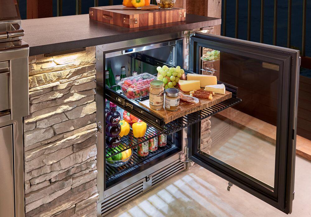 Perlick 24 inch Outdoor Built-In Compact Refrigerator HP24RM-4-3 I Luxury Appliances Direct