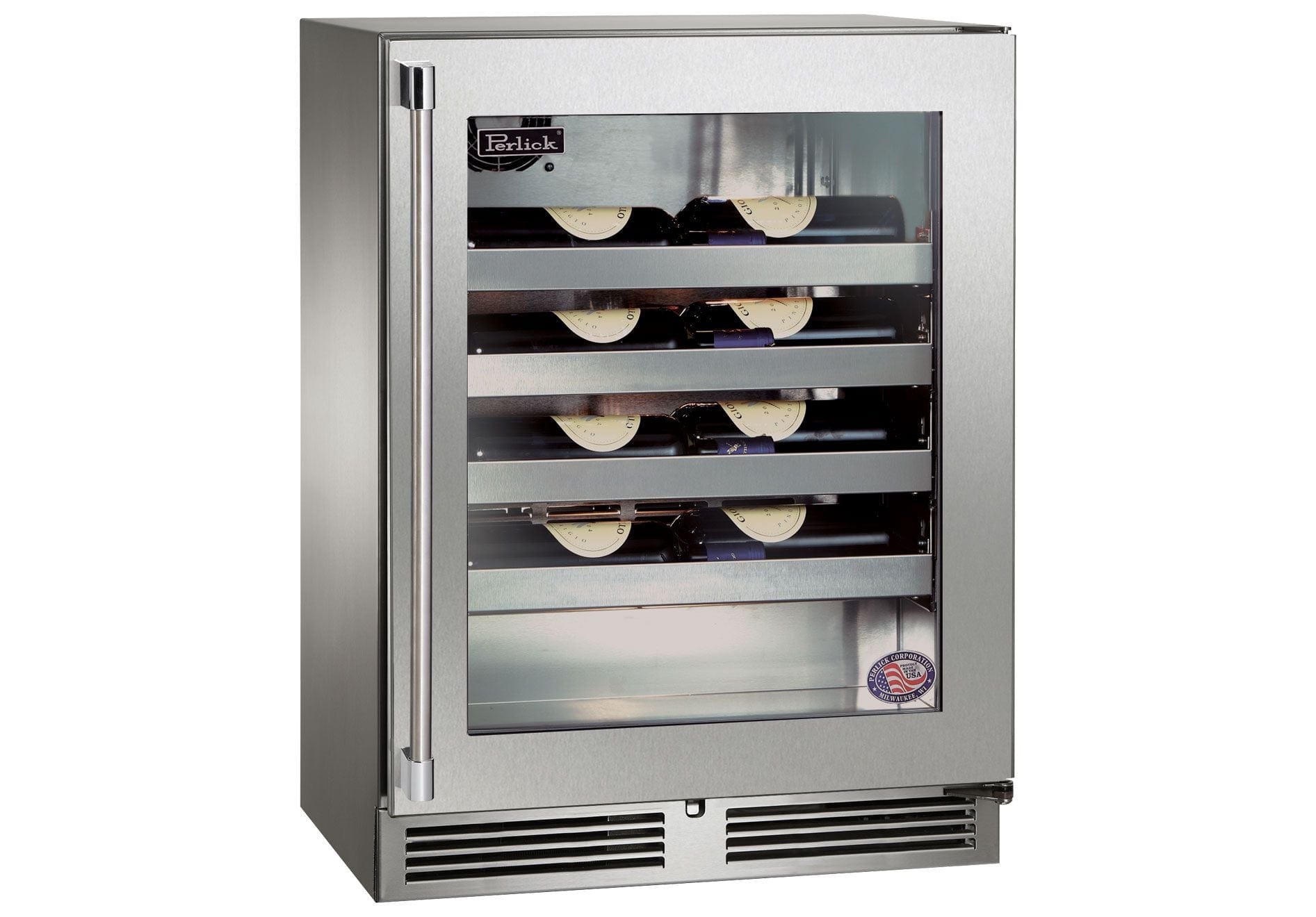 Perlick 24 inch Signature Series 20 Bottle Wine Cooler HH24WS-4-3 I Luxury Appliances Direct