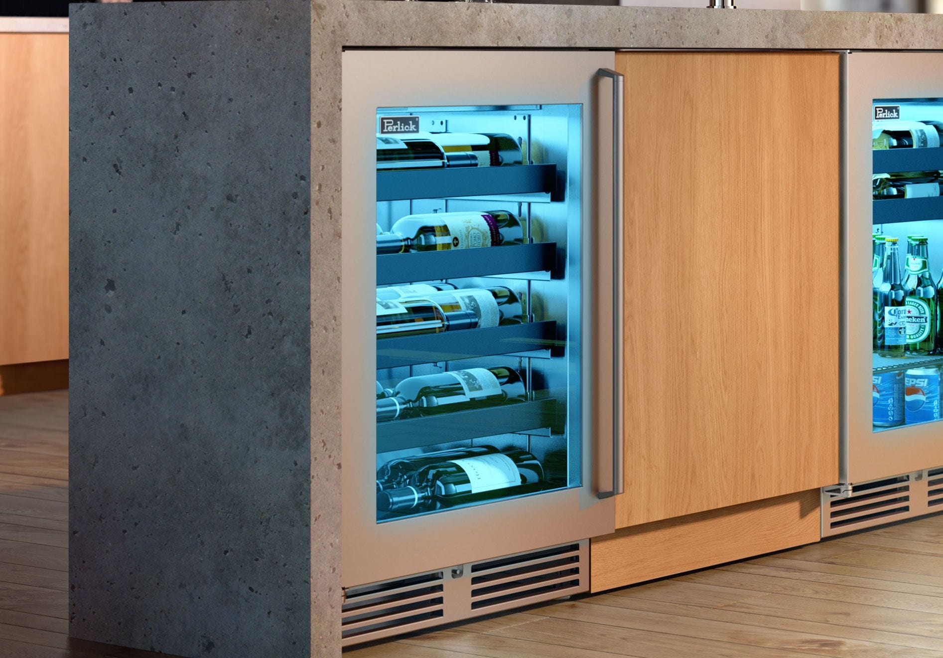 Perlick 24 inch Signature Series 20 Bottle Wine Cooler HH24WS-4-3 I Luxury Appliances Direct