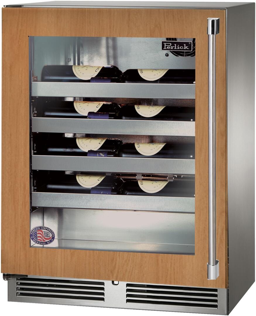 Perlick 24 inch Signature Series Built-In Wine Cooler HH24WM-4-4 I Luxury Appliances Direct