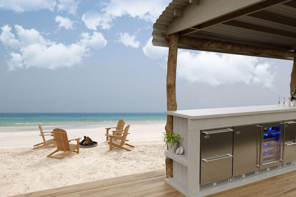 Perlick 24" Signature Series Outdoor Built-In Counter Depth Drawer Refrigerator with 5 cu. ft Capacity in Stainless Steel HP24ZM-4-5 I Luxury Appliances Direct
