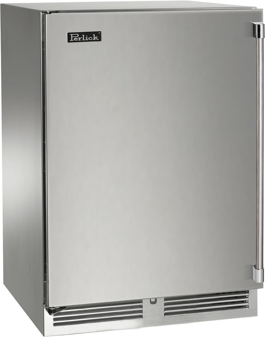 Perlick Signature Series 24" Built-In Wine Cooler with 45 Bottle Capacity Single Zone with Solid Door in Stainless Steel HP24WM-4-1 I Luxury Appliances Direct