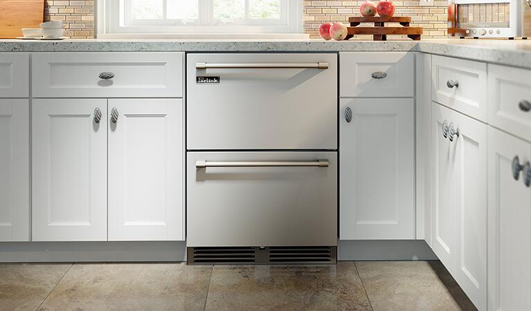 Perlick Signature Series 24-Inch Built-In Counter Depth Drawer Dual Zone Refrigerator & Freezer with 5 cu. ft. Capacity in Stainless Steel HP24ZS-4-5 I Luxury Appliances Direct