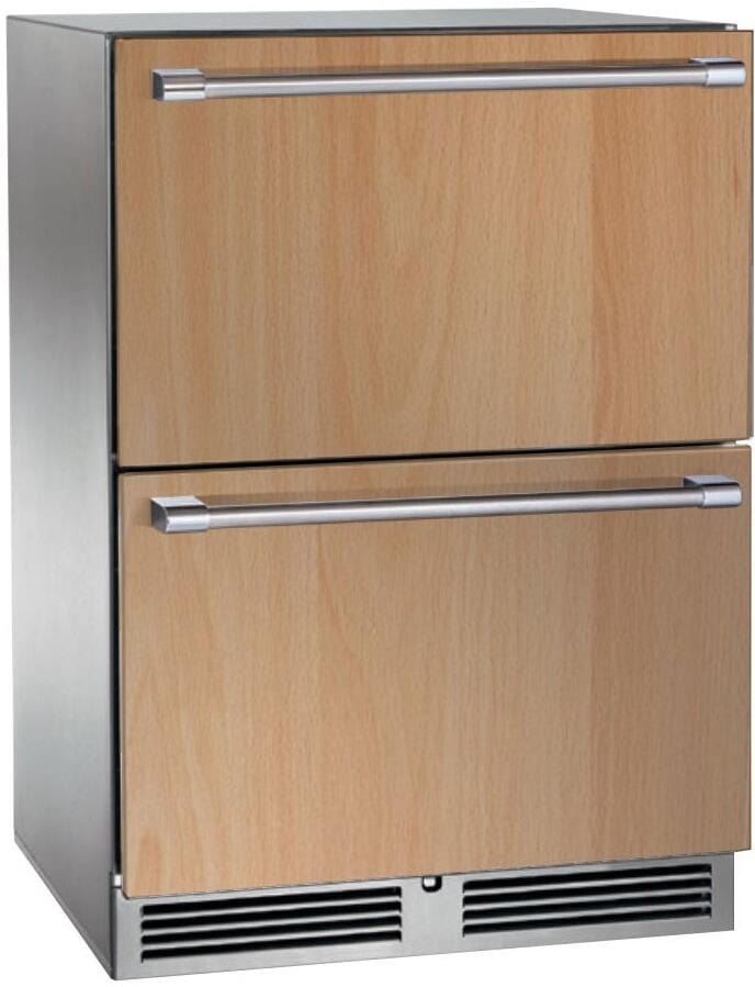 Perlick Signature Series 24-Inch Outdoor Built-In Counter Depth Drawer Refrigerator with 5.2 cu. ft. Capacity in Panel Ready HP24RM-4-6 I Luxury Appliances Direct