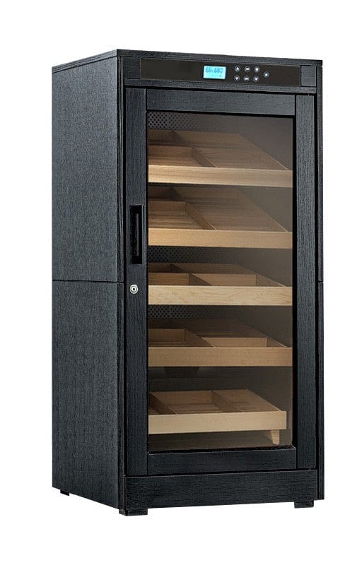 Prestige Import Group 4 Storage Shelf Electric Climate/Humidity Controlled Cabinet (Black Oak) RDFDLT/CNBS I Luxury Appliances Direct
