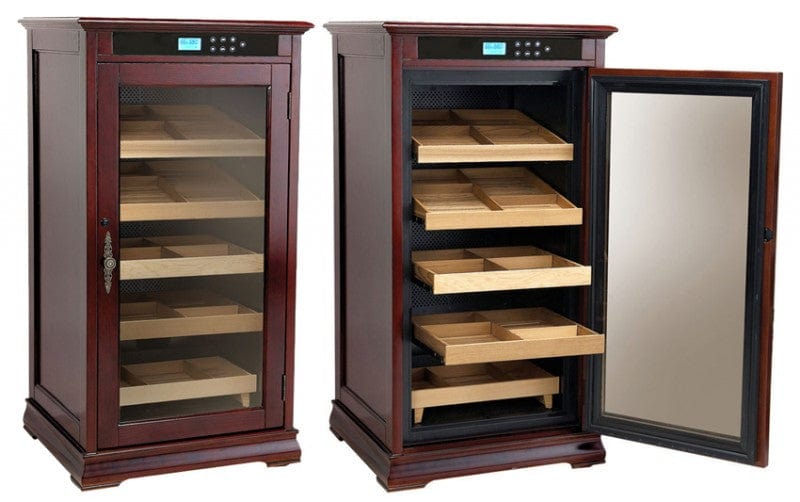 Prestige Import Group 4 Storage Shelf Electric Climate/Humidity Controlled Cabinet (Dark Cherry) RDFD/CNBS I Luxury Appliances Direct