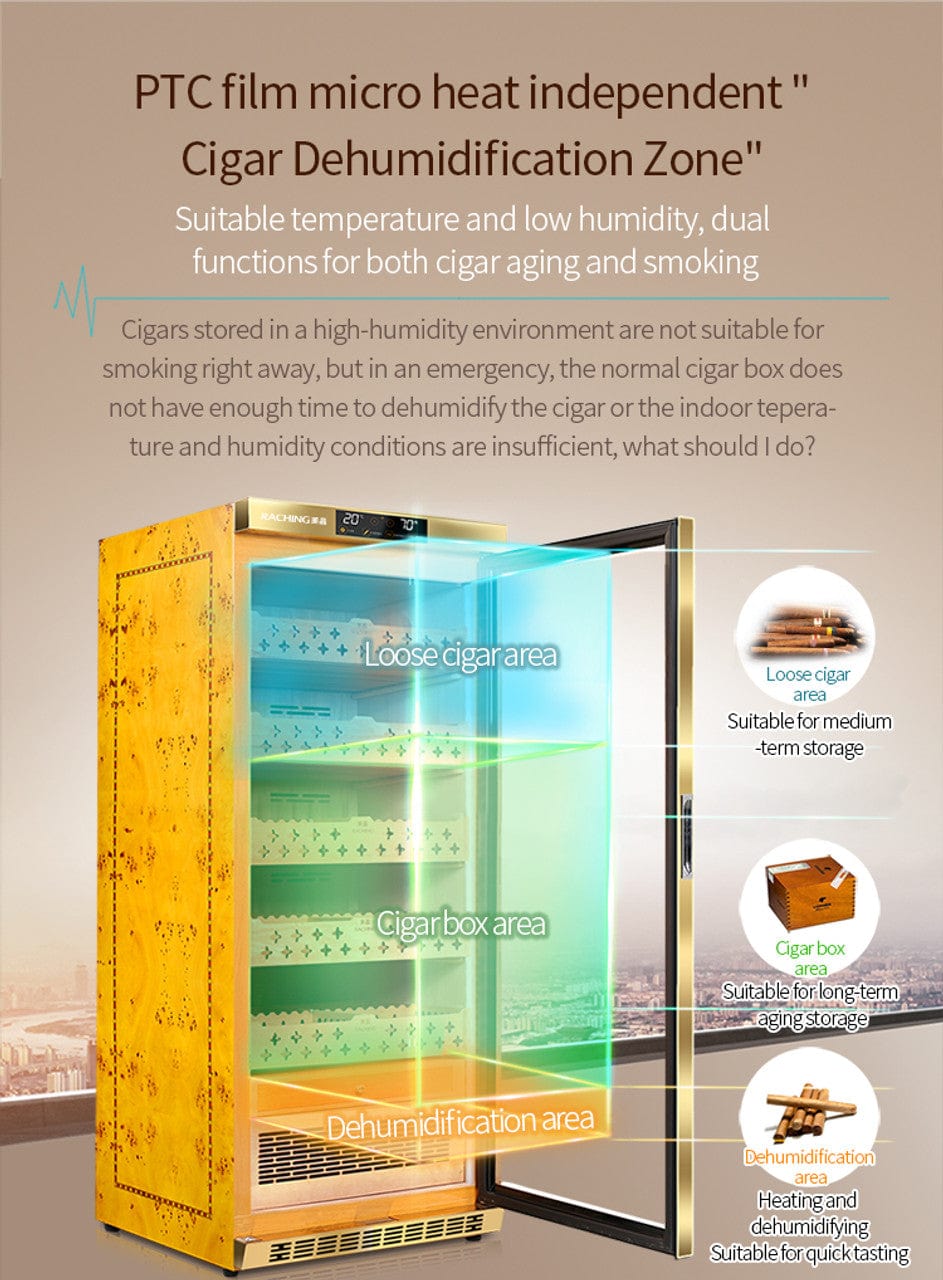 Raching MON1800 Precision Climate Controlled Cigar Humidor Cabinet I Luxury Appliances Direct