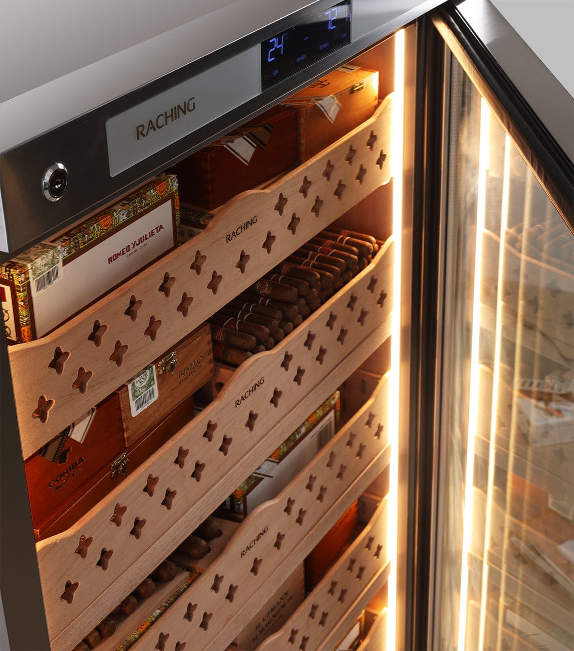 Raching Stainless Steel Cigar Humidor CT48A I Luxury Appliances Direct